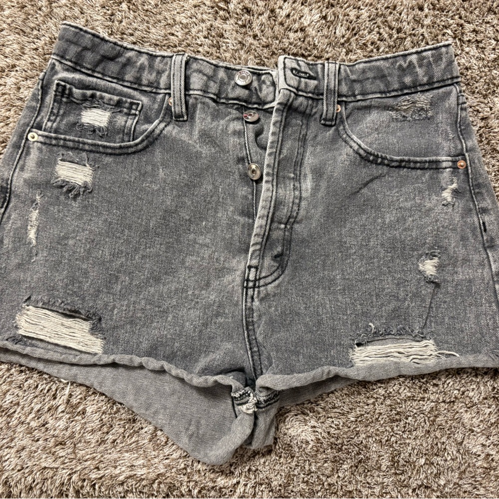 Wild Fable Gray Distressed Jean Shorts
